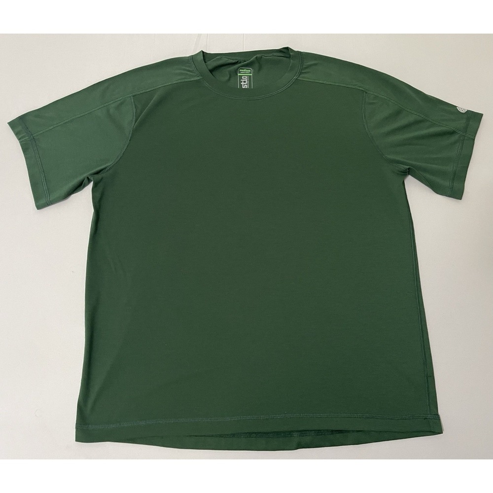 Stio Shirt Mens M Green Short Sleeve Athletic Hiking Performance Top Base Layer